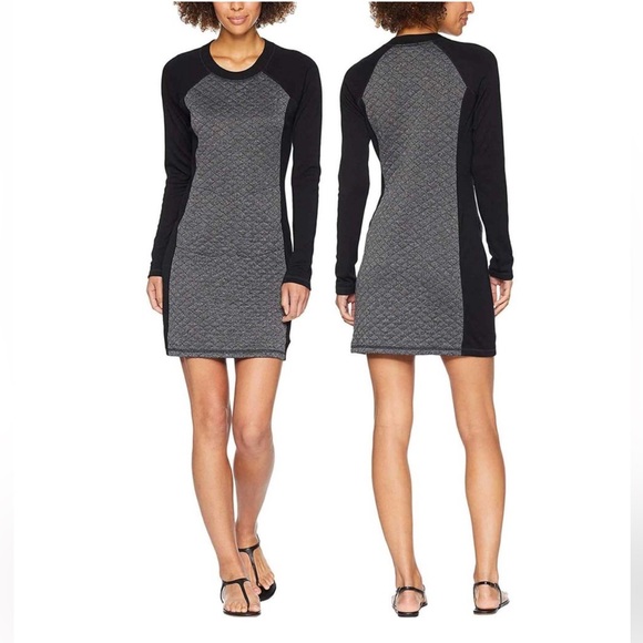 Smartwool Dresses & Skirts - Smartwool | Diamond Peak Quilted Dress | Black Gray Merino Wool | Women’s Large